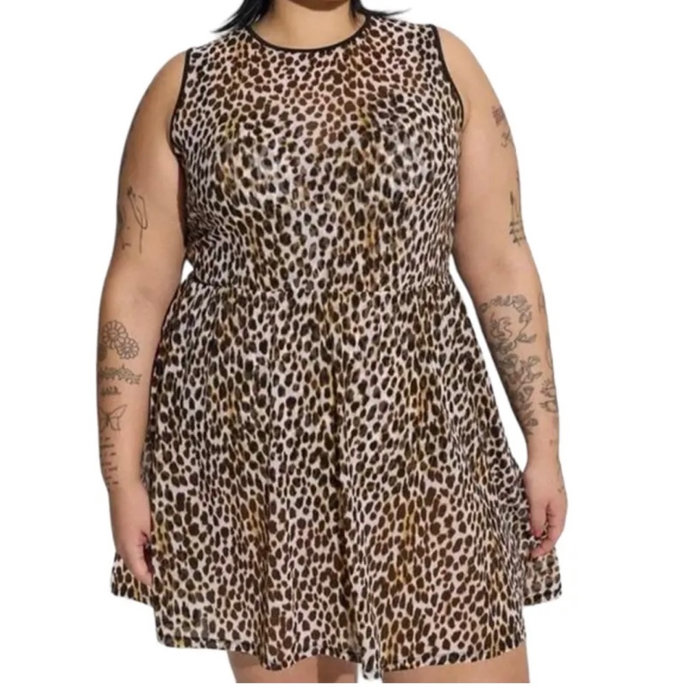 NWT Torrid swim dress mesh overlay